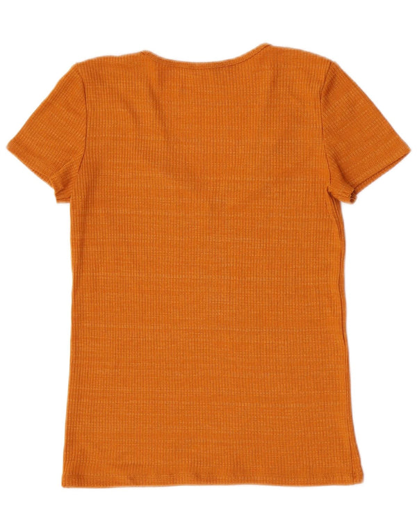 Zara T-Shirt Top UK 10 Small Orange