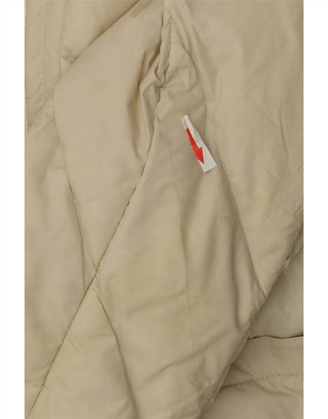 Karen Millen Dame hættepolstret jakke UK 12 Medium Off White Polyamid