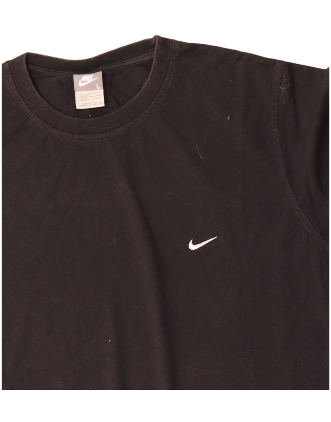 NIKE T-shirt top til mænd UK 42/44 Stor sort bomuld