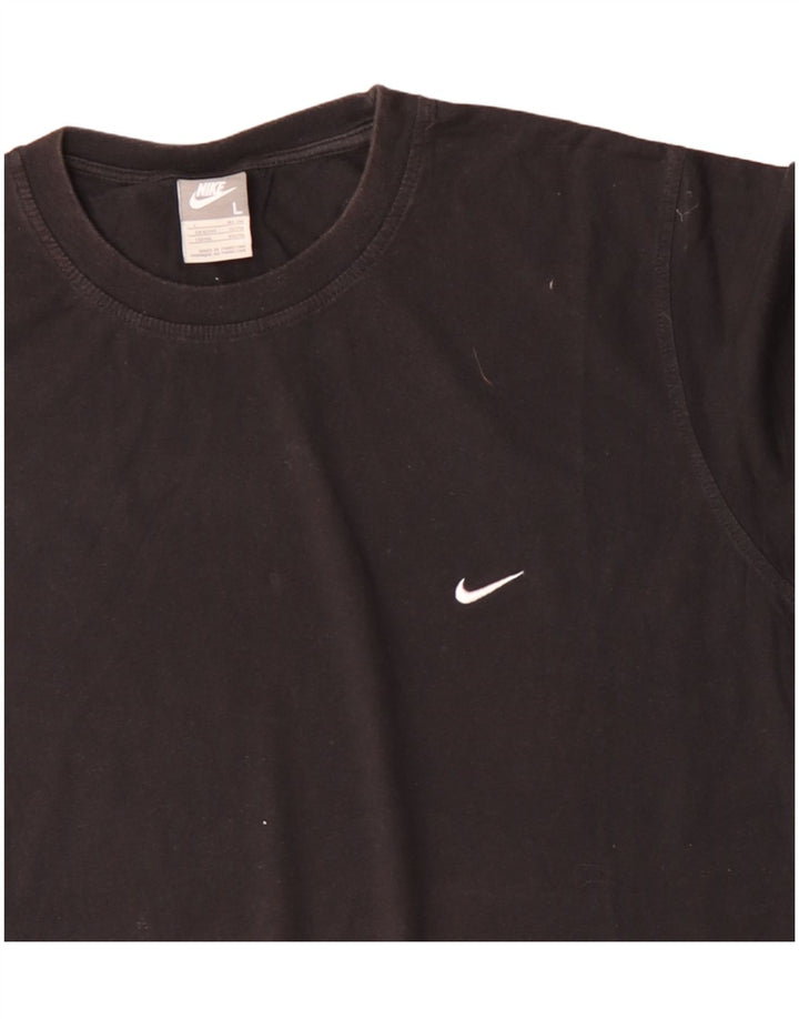 NIKE T-shirt top til mænd UK 42/44 Stor sort bomuld