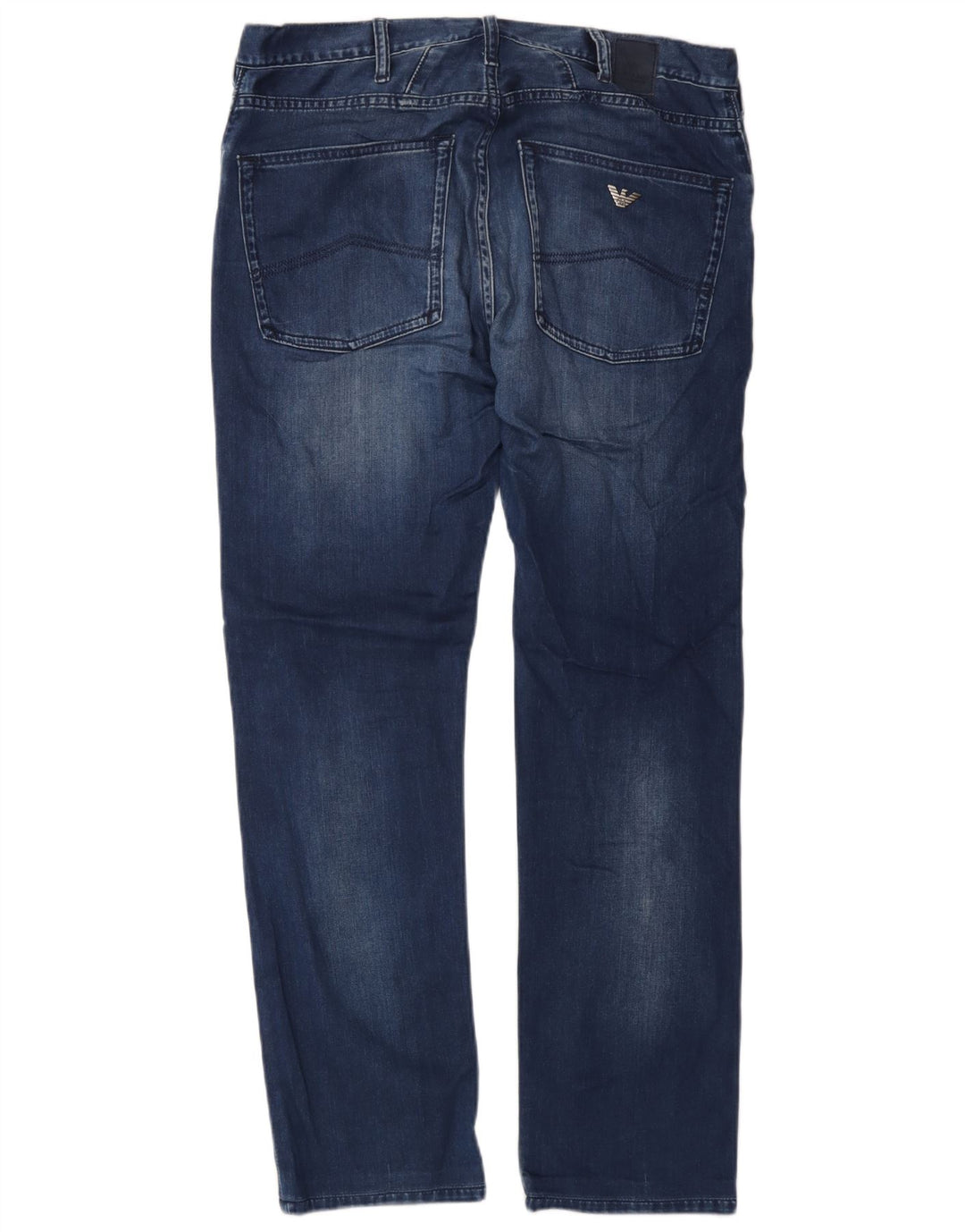Armani Straight Jeans til mænd W31 L30 Blå Bomuld