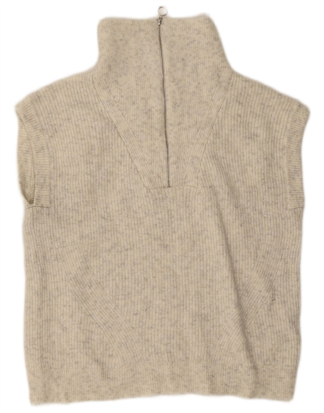 Marks & Spencer Dame Oversized Vest Tank Top UK 10 Small Grey Flecked