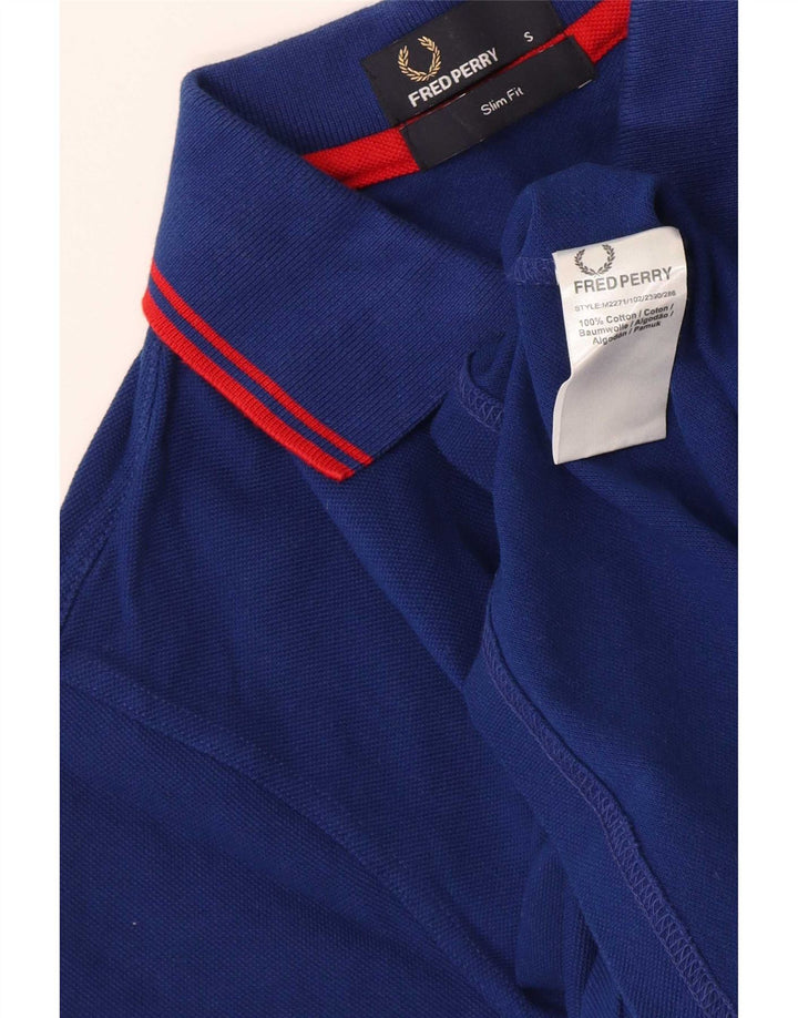 Fred Perry Herre Slim Fit Polo Shirt Lille marineblå bomuld