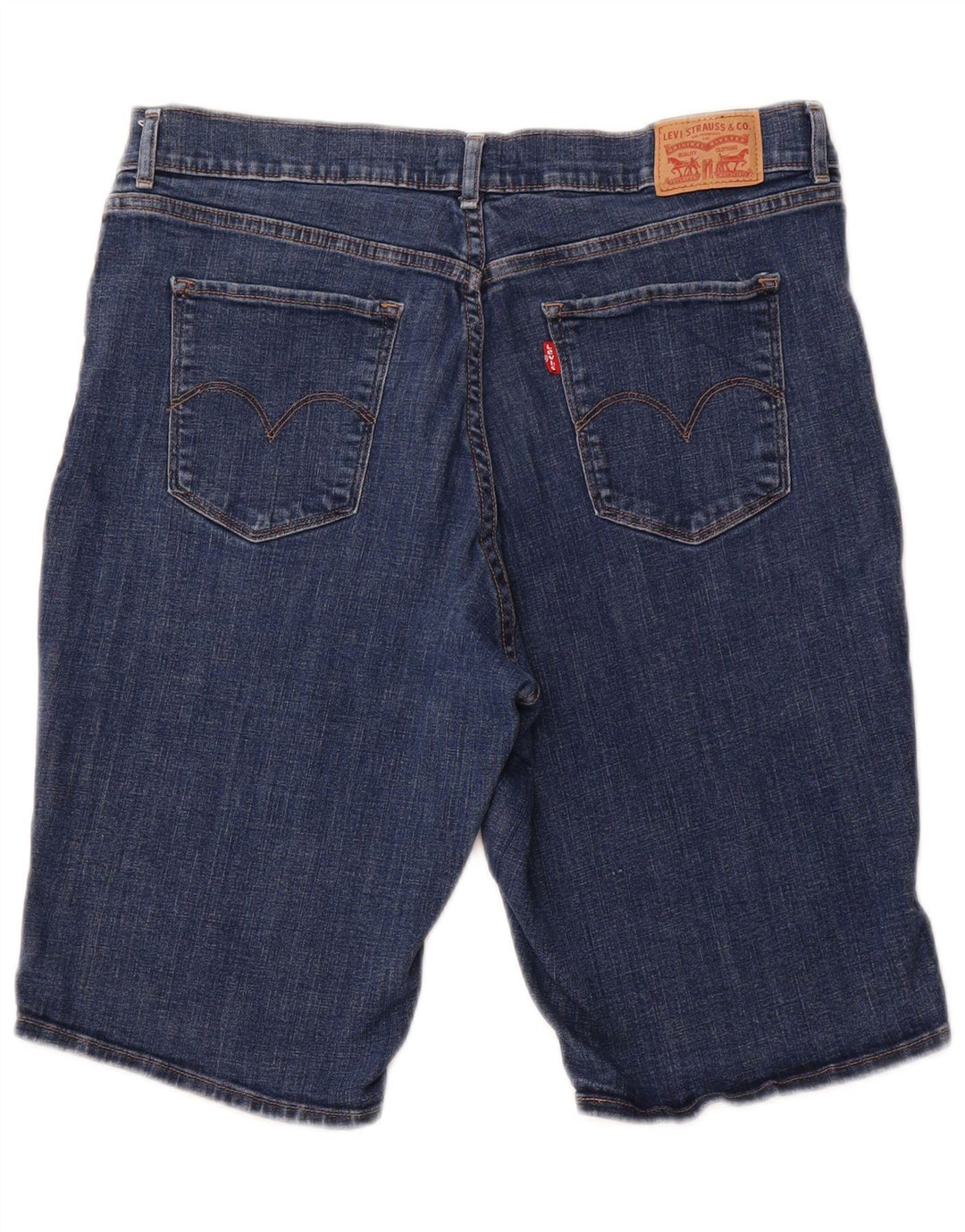 LEVI'S Bermuda-denimshorts til kvinder W32 Stor blå bomuld