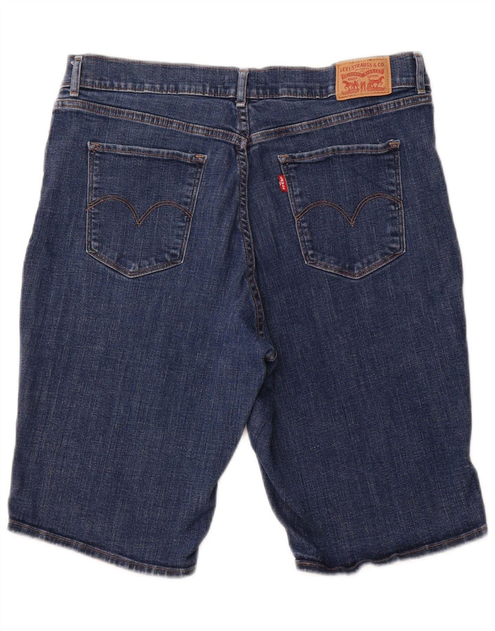 LEVI'S Bermuda-denimshorts til kvinder W32 Stor blå bomuld