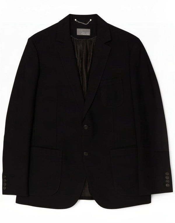 Zara Blazerjakke til mænd med 2 knapper EU 54 XL Navy Blue Cotton