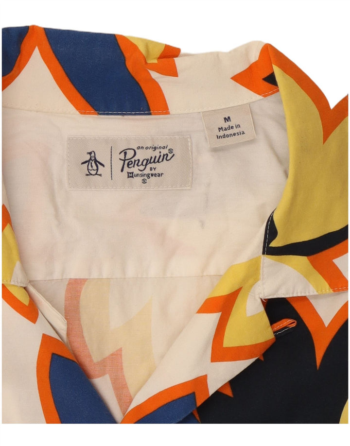 Penguin Herre kortærmet skjorte Medium White Floral