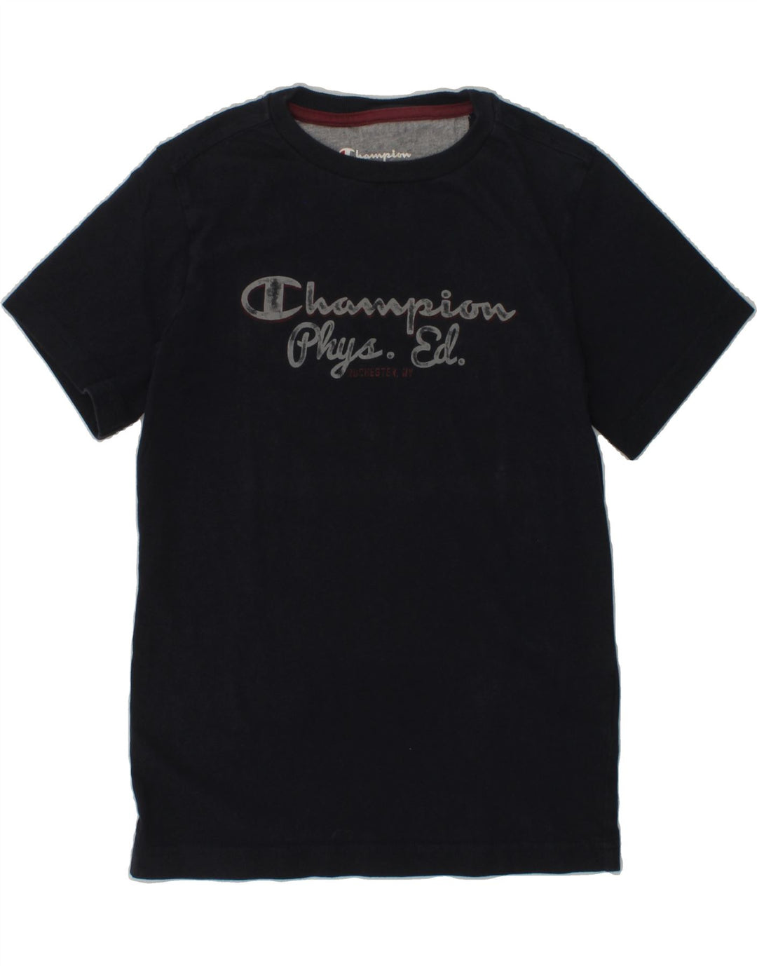 CHAMPION Boys Graphic T-Shirt Top 9-10 Years Medium  Navy Blue | Vintage Champion | Thrift | Second-Hand Champion | Used Clothing | Messina Hembry 
