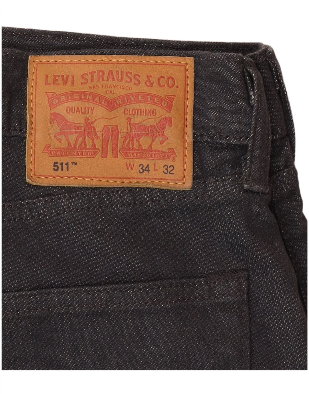 Levi's Herre 511 Slim Jeans W34 L32 Grå Bomuld