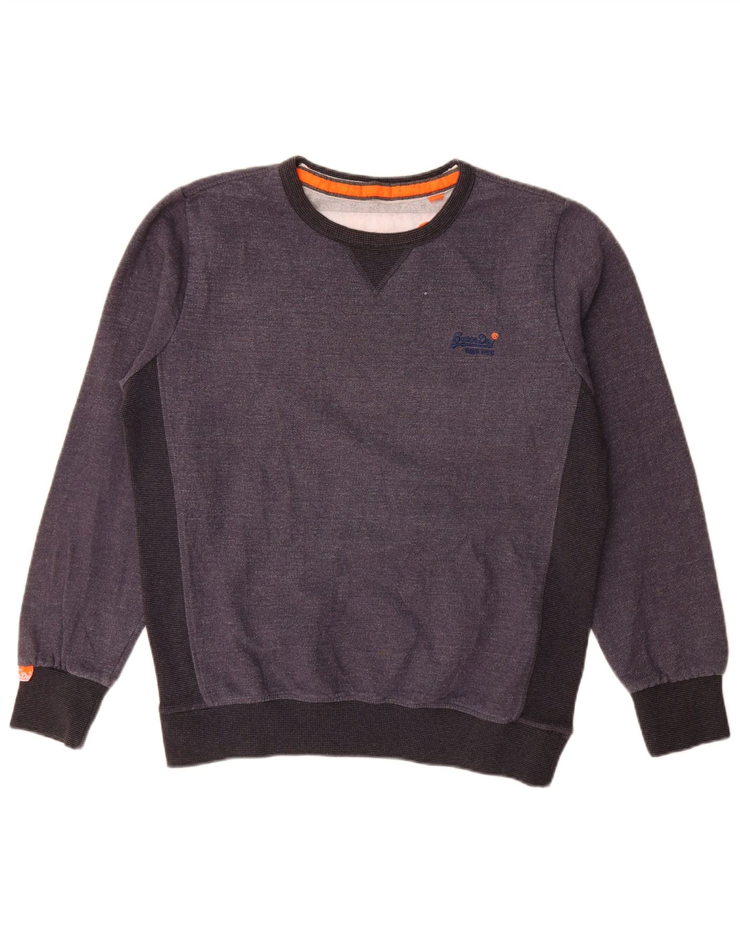 Superdry Sweatshirt til mænd XL Grå Colourblock Bomuld