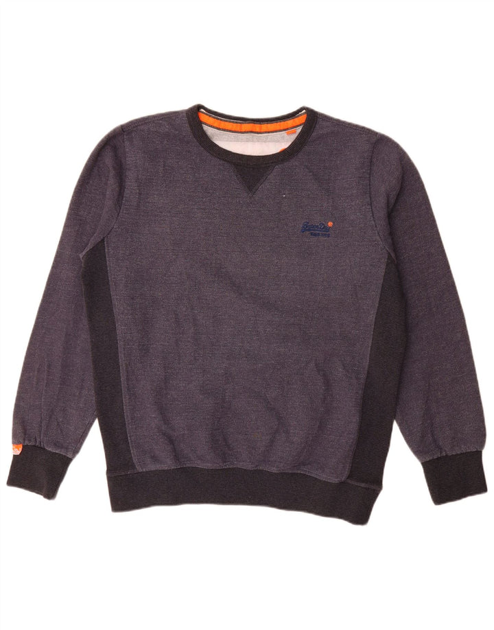 Superdry Sweatshirt til mænd XL Grå Colourblock Bomuld