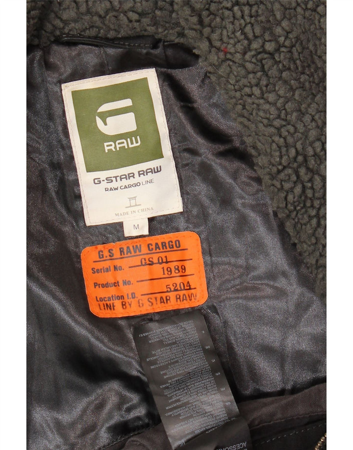 G-STAR Herre quiltet jakke UK 38 Medium Sort Bomuld