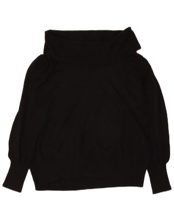 MARKS & SPENCER Womens Roll Neck Jumper Sweater UK 12 Medium Black