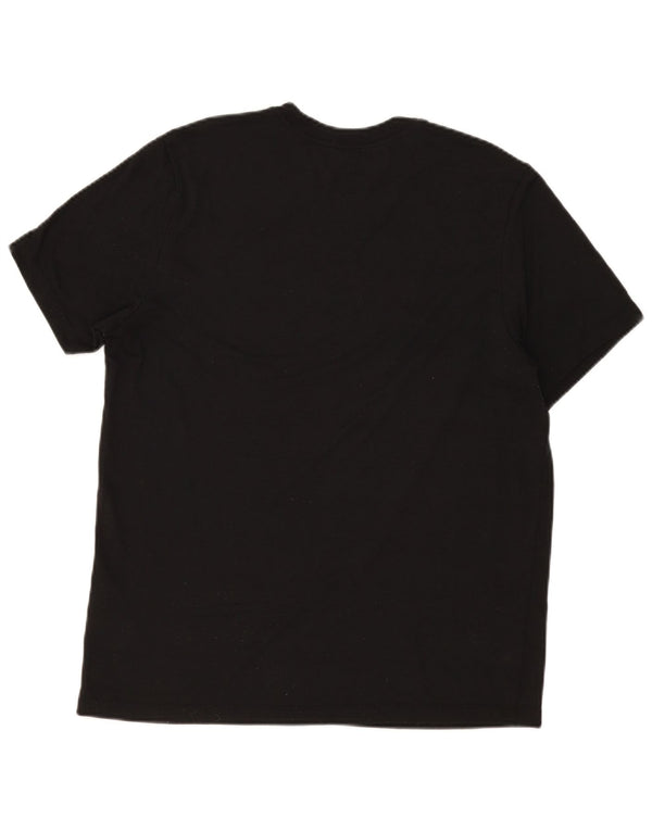 Nike Herre Dri Fit Grafisk T-Shirt Top Stor Sort Polyester