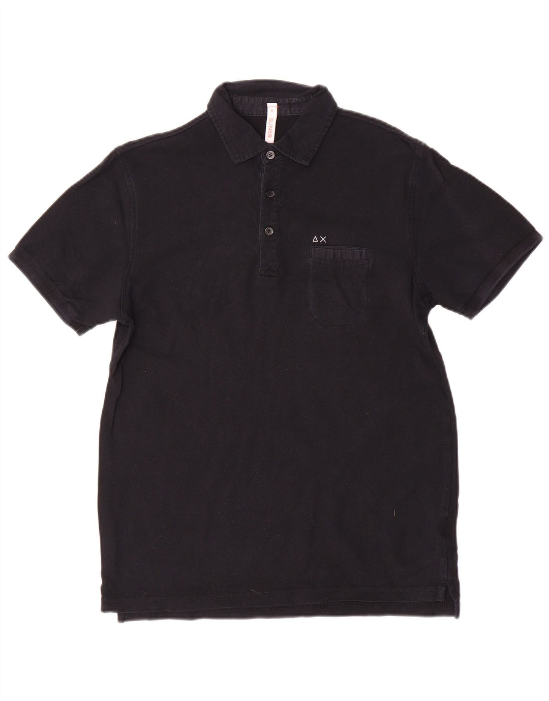 Sun68 Herre poloshirt Medium Sort bomuld