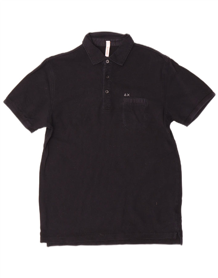 Sun68 Herre poloshirt Medium Sort bomuld