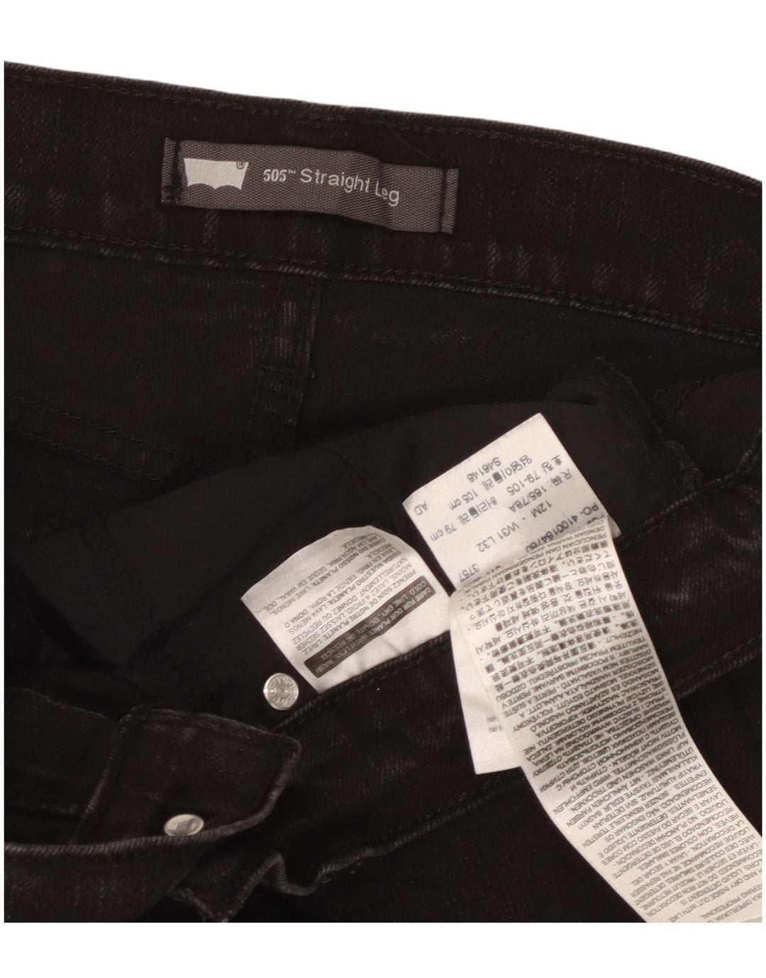 Levi's Dame 505 Straight Jeans W31 L32 Sort Bomuld