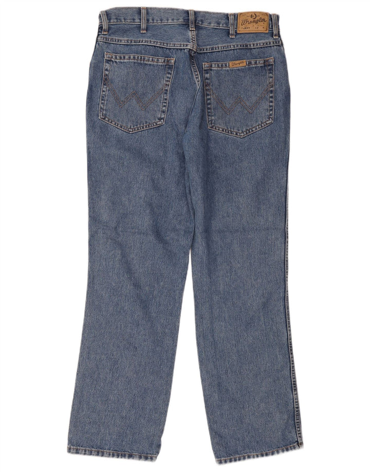 Wrangler Herre Regular Fit Straight Jeans W36 L32 Blå Bomuld