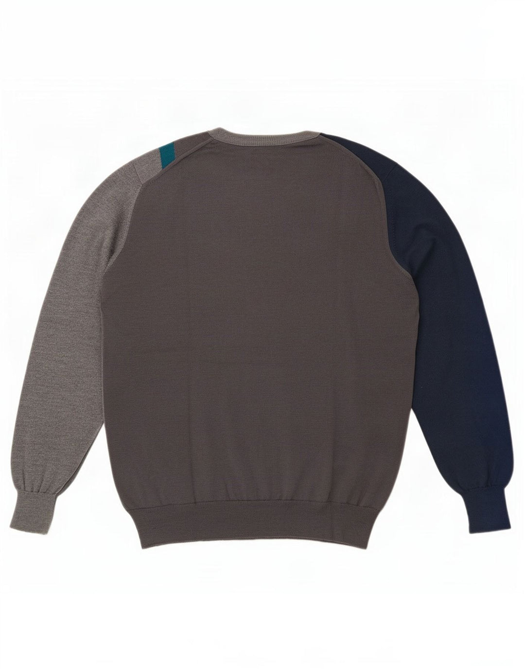 Vintage Herre rund hals sweater IT 52 stor grå farveblok