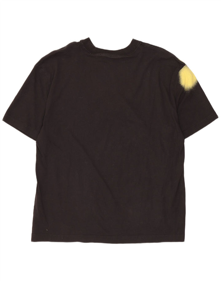 CALVIN KLEIN JEANS Herre T-shirt Top Large Black Tie Dye Bomuld