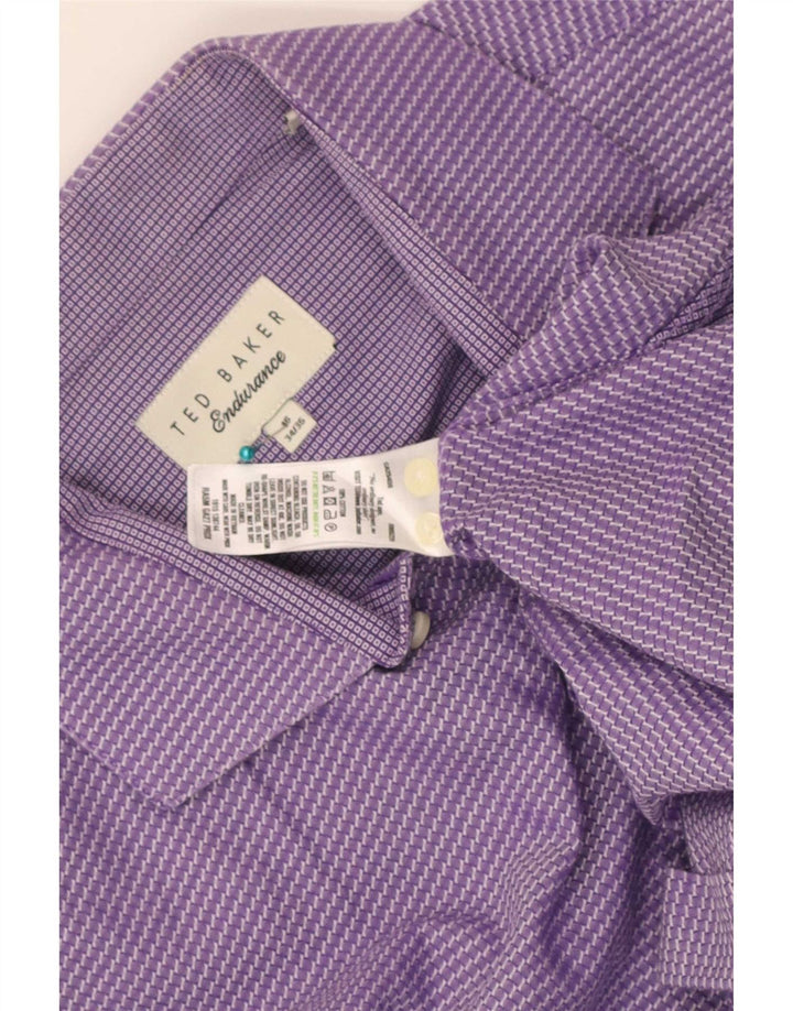 Ted Baker Herreskjorte str. 16 Stor lilla stribet bomuld