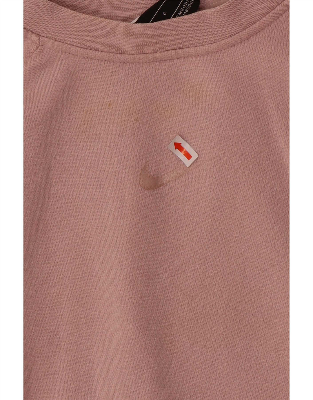 Nike Dame Sweatshirt Jumper UK 16 Large Pink Bomuld