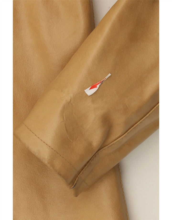 Vintage læderjakke til kvinder IT 44 Medium Beige Læder