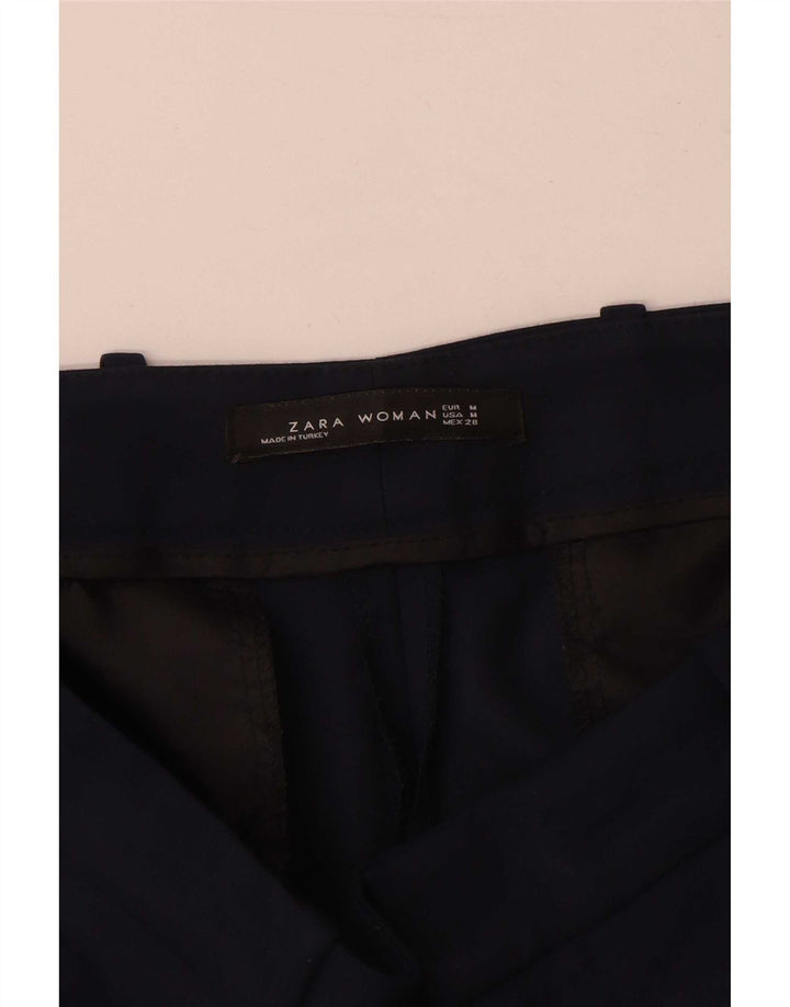 Zara Dame Slim Suit Bukser Medium W28 L29 Marineblå Bomuld