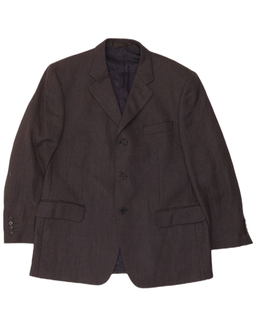 Marks & Spencer Herre 3-knaps blazerjakke UK 44 XL Marineblå Virgin Wool