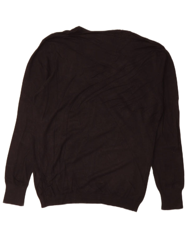 Zara Herre V-hals sweater Stor Sort Viscose