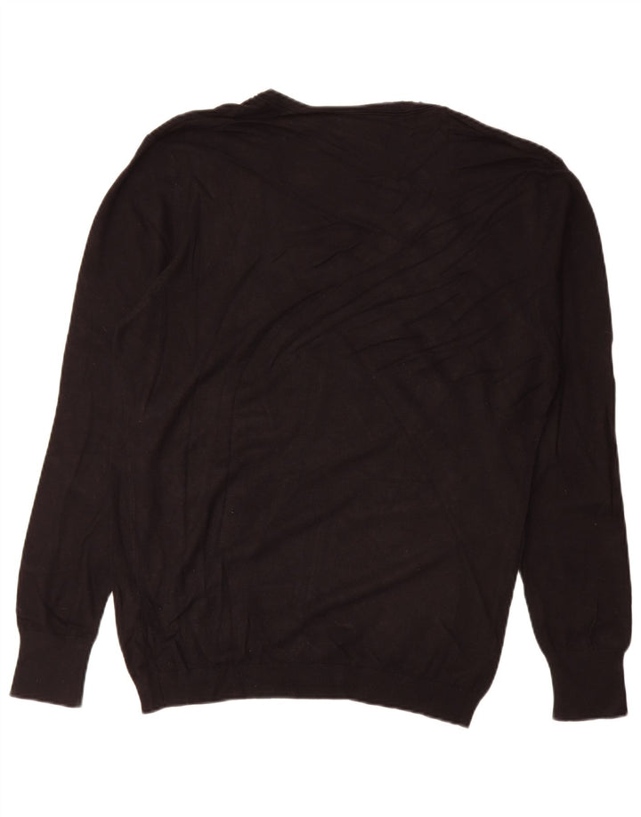 Zara Herre V-hals sweater Stor Sort Viscose