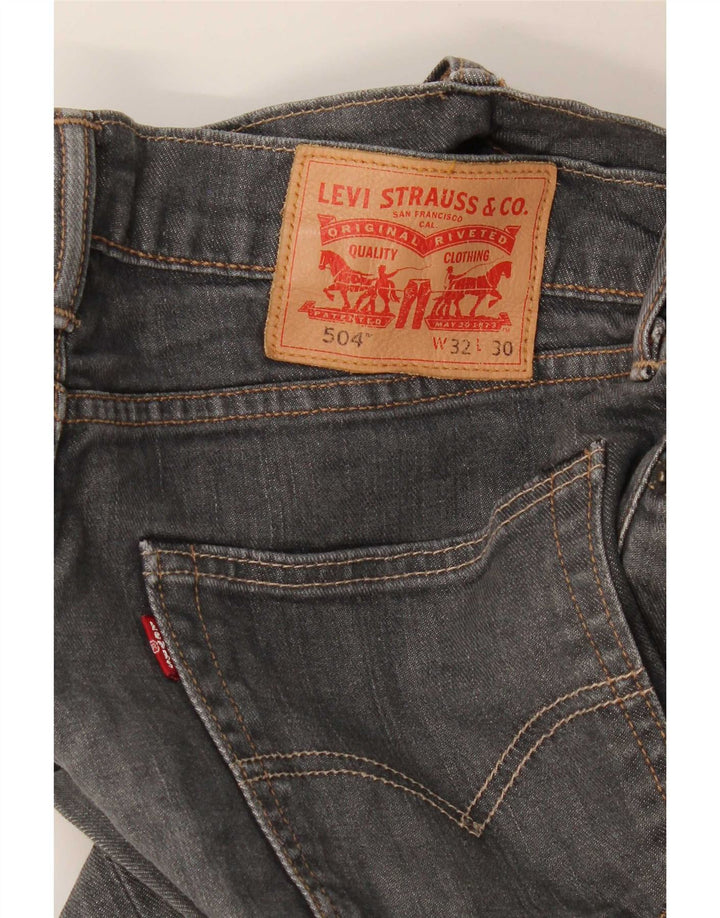 Levi's Herre 504 Straight Jeans W32 L30 Grå Bomuld
