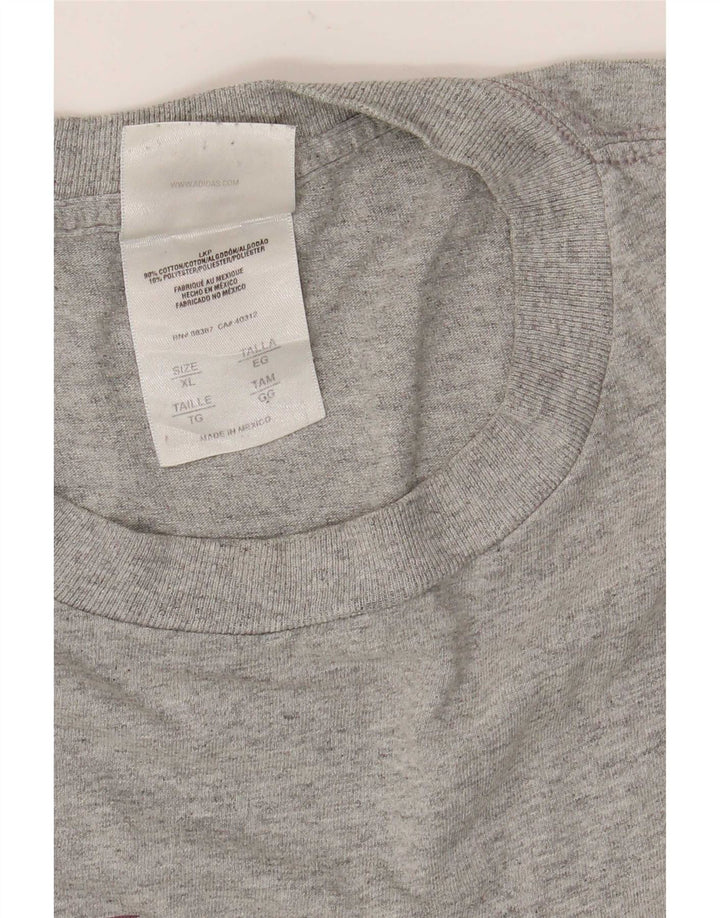 Adidas Herre Grafisk Top Langærmet XL Grå Bomuld