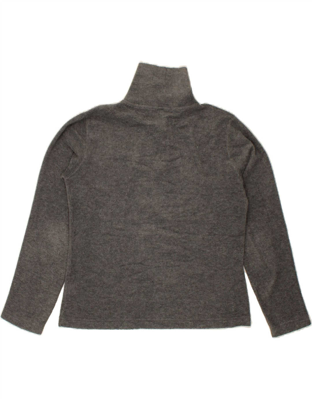 INVICTA Womens Zip Neck Fleece Jumper UK 14 Medium Grey Polyester Vintage Invicta and Second-Hand Invicta from Messina Hembry 