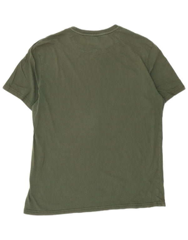 Lyle & Scott Herre T-Shirt Top XL Khaki Bomuld