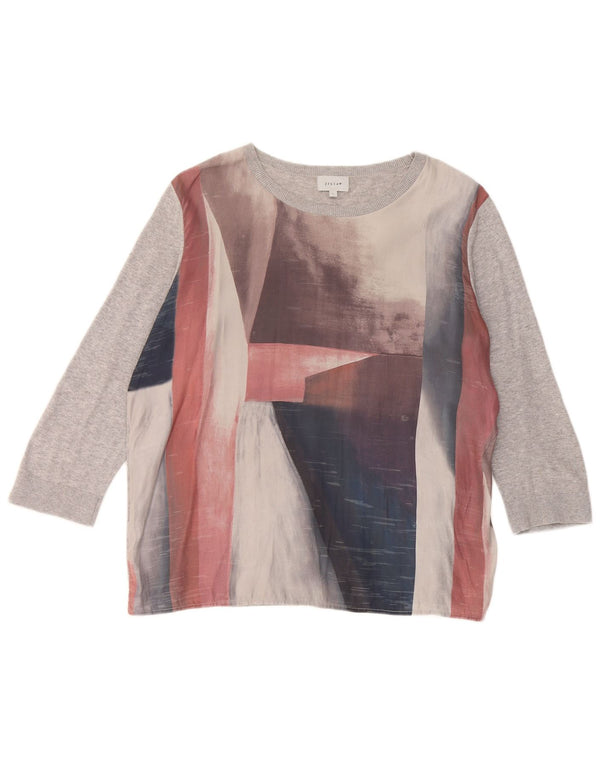 Jigsaw Womens Boat Neck Jumper Sweater UK 16 Large Multicolor