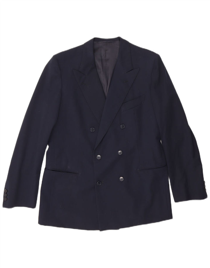 Vintage herre dobbeltradet blazerjakke UK 36 Small Navy Blue
