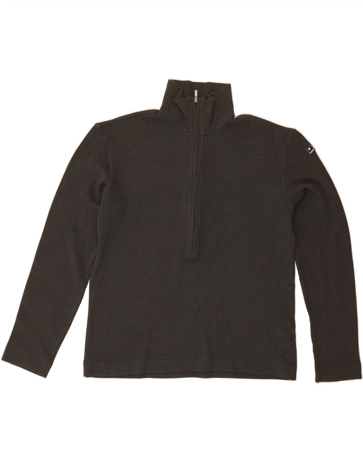 GIANFRANCO FERRE Womens Zip Neck Jumper Sweater UK 20 2XL Grey Vintage Gianfranco Ferre and Second-Hand Gianfranco Ferre from Messina Hembry 