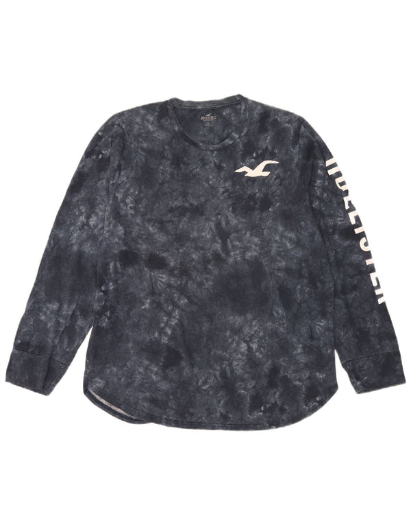 Hollister Herre grafisk top Langærmet XL Black Tie Dye Bomuld