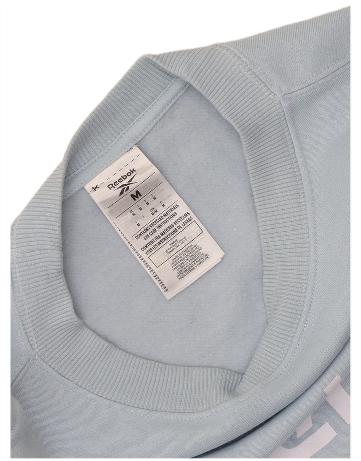 Reebok Herre Grafisk Sweatshirt Jumper Medium Blå Bomuld