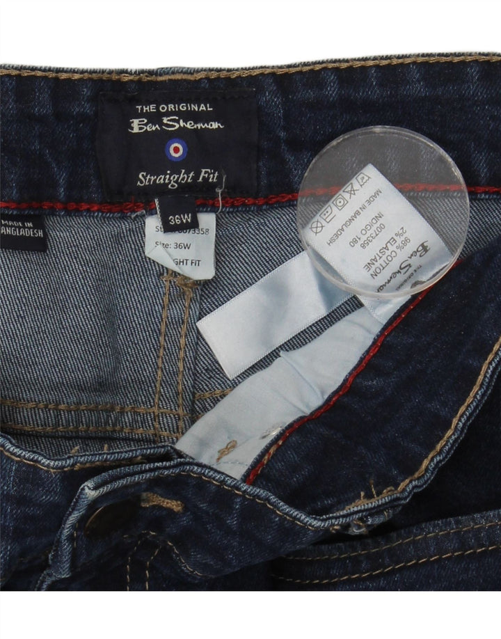 Ben Sherman Straight Jeans til mænd W36 L31 blå bomuld