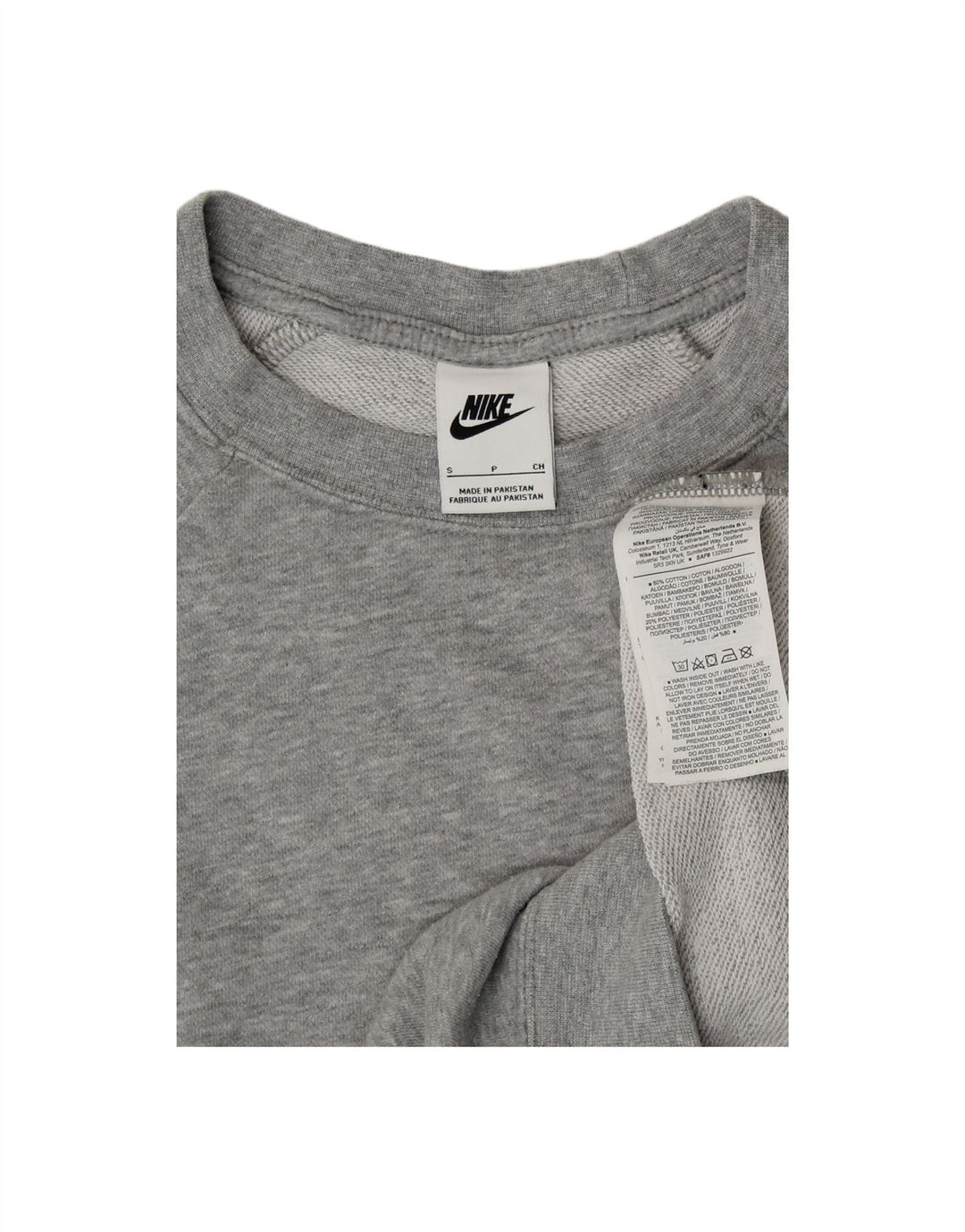 NIKE Womens Sweatshirt Jumper UK 10 Small Grey Cotton