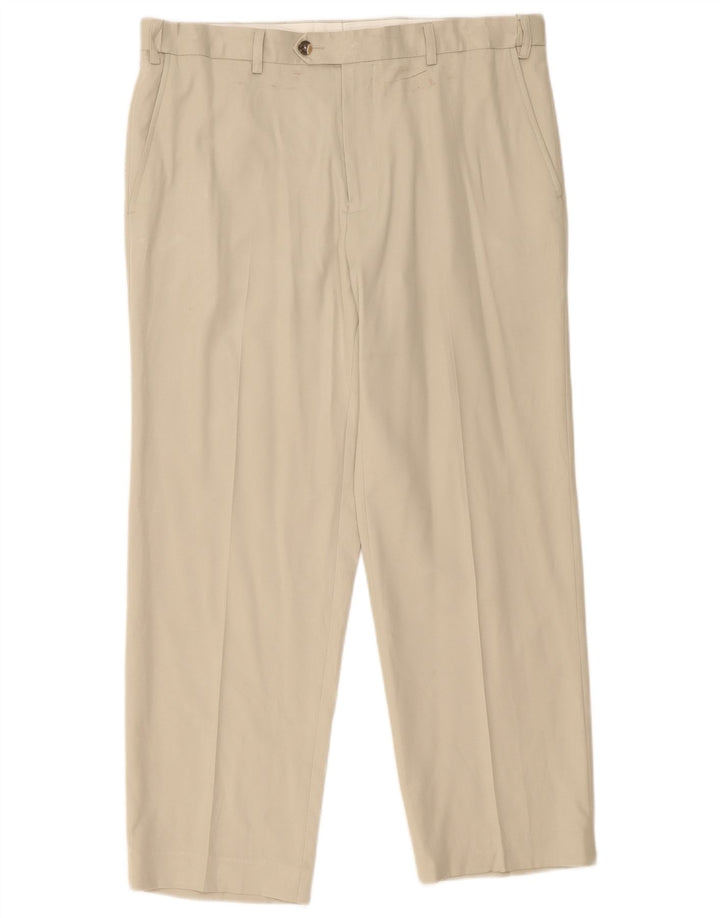 Marks & Spencer Herre Regular Fit Suit Bukser W36 L29 Beige Polyester