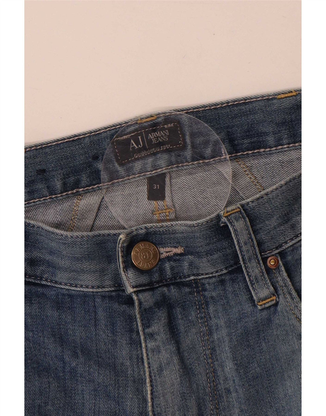 Armani Dame Straight Jeans W31 L31 Blå
