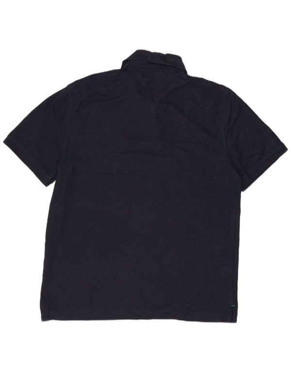 TOMMY HILFIGER Herre Custom Fit poloshirt XL marineblå bomuld