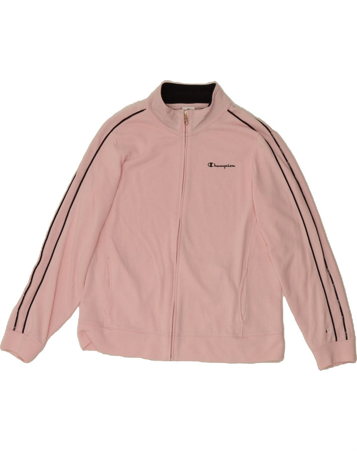 CHAMPION Womens Tracksuit Top Jacket UK 20 2XL Pink Cotton Vintage Champion and Second-Hand Champion from Messina Hembry 