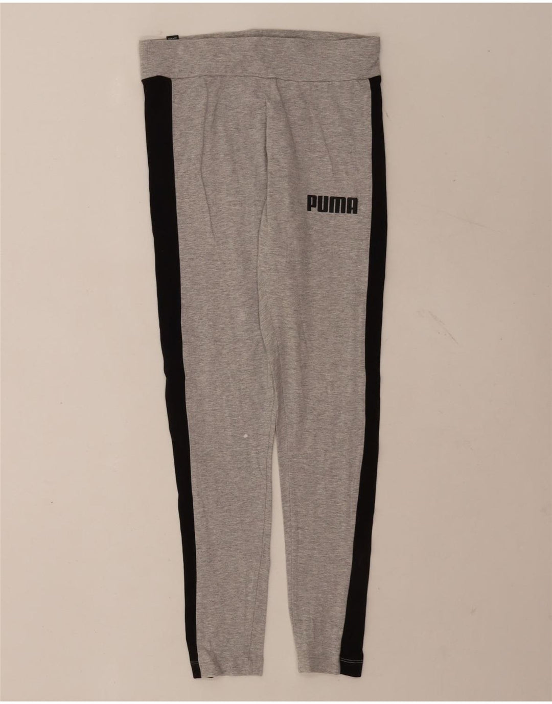Puma Womens Leggings UK 14 Medium Grey Colourblock