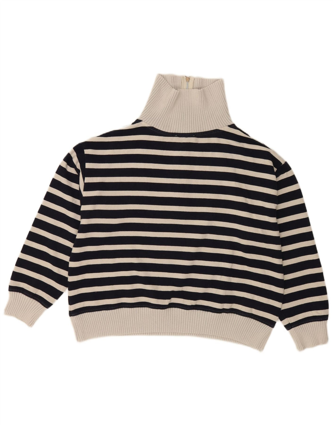 Marks & Spencer Dame sweater med lynlås-hals UK 16 Large Navy Blue