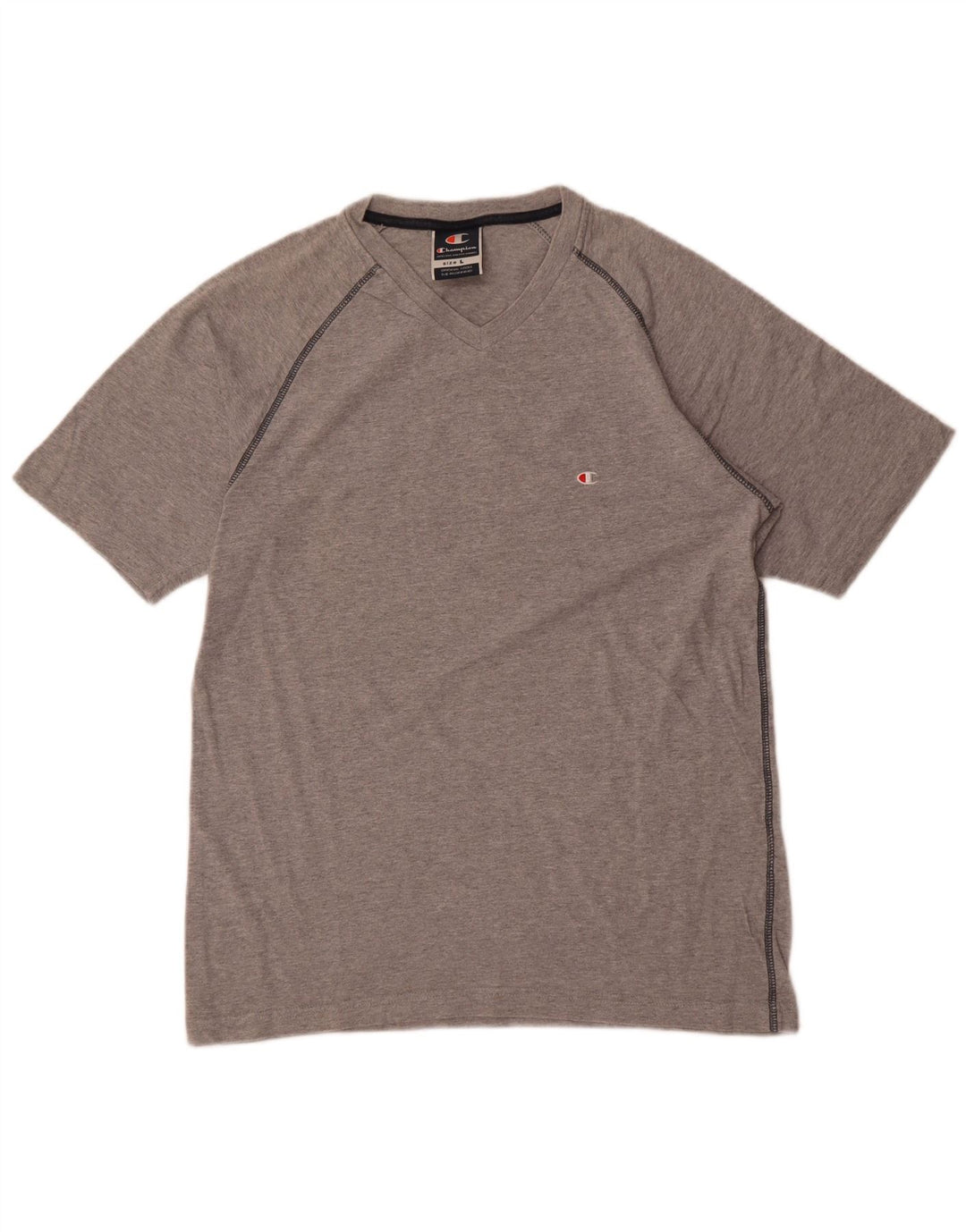 Champion Herre T-Shirt Top Stor Grå Flecked Bomuld