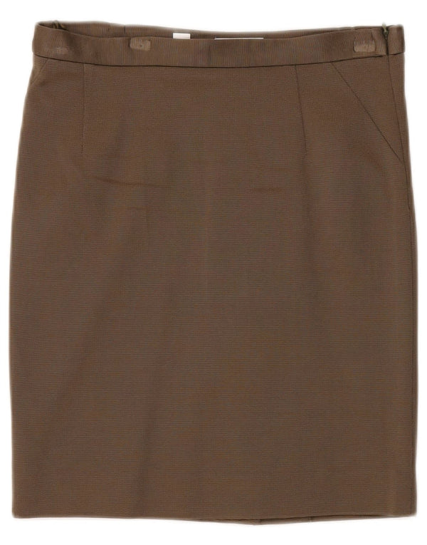 Moschino lige nederdel til kvinder UK 10 Small W30 Brown Rayon